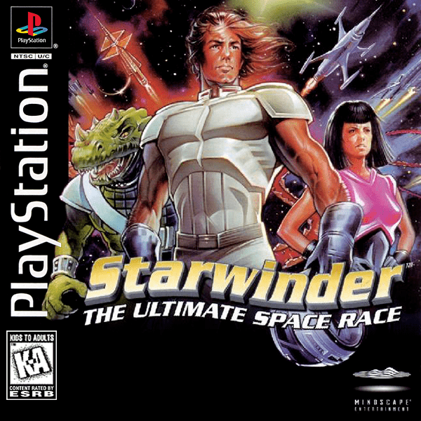 Starwinder the Ultimate Space Race box art for Playstation